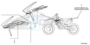 CRF250RF CRF250R Europe Direct - (ED) drawing MARK