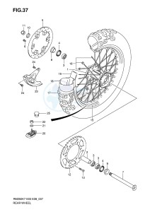 RM250 (E3-E28) drawing REAR WHEEL