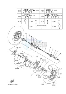 YFM450FWA YFM450DF GRIZZLY 450 IRS (1CUR) drawing FRONT WHEEL