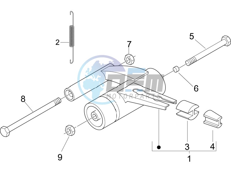 Swinging arm