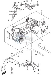 DL1000A drawing THROTTLE BODY