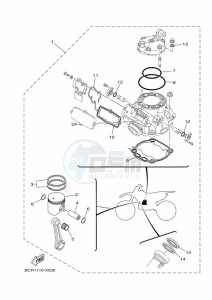 YZ250X (BF1T) drawing PISTON REBUILT KIT