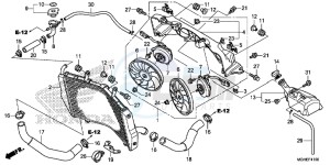 VFR1200XLE CrossTourer - VFR1200X 2ED - (2ED) drawing RADIATOR