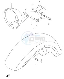 GZ125 (P19) drawing HEADLAMP HOUSING (MODEL K3)