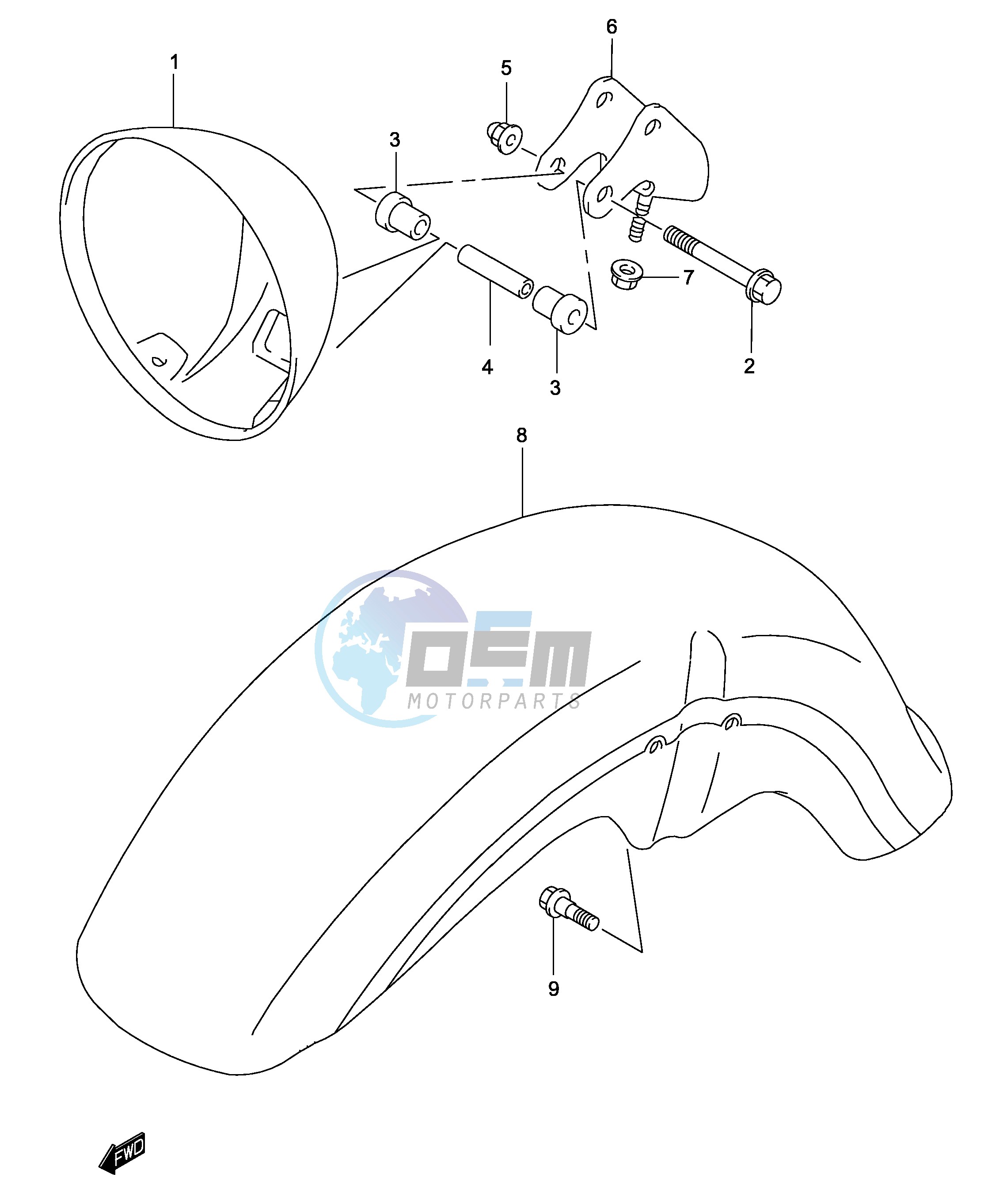 HEADLAMP HOUSING (MODEL K3)