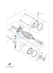 YXR700F YXR7FB RHINO 700 (1RB2 1RB3 1RB4 1RB5) drawing STARTING MOTOR