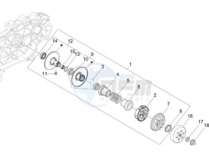 Nexus 125 ie e3 drawing Driven pulley