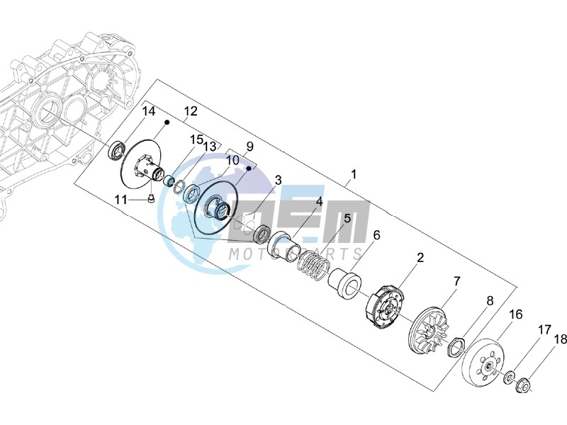 Driven pulley