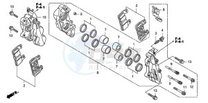 CB1300 CB1300SUPER FOUR drawing FRONT BRAKE CALIPER