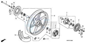 CBR125RW9 France - (F / CMF) drawing REAR WHEEL