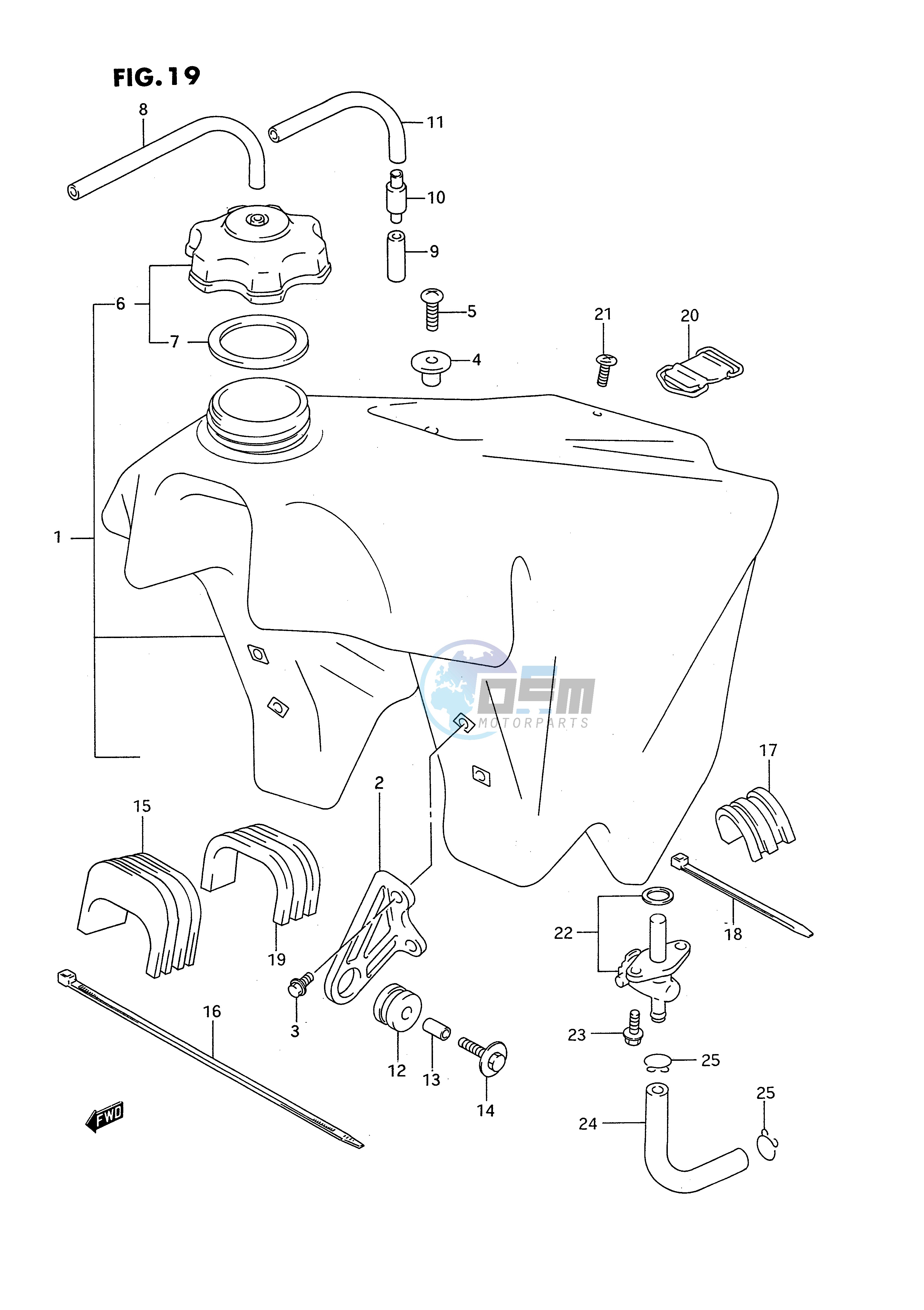 FUEL TANK (MODEL P R)