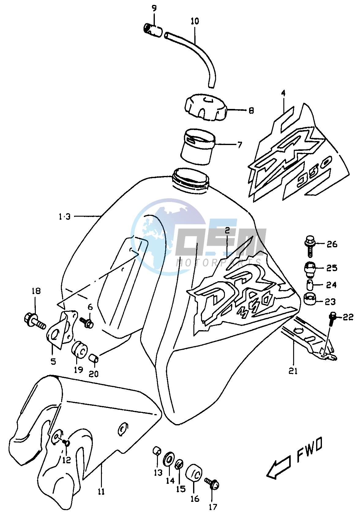 FUEL TANK (MODEL V W)