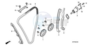 CB1300SA9 UK - (E / ABS BCT MKH MME TWO) drawing CAM CHAIN/TENSIONER