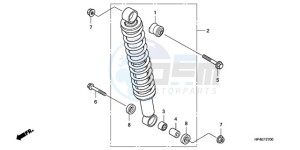 TRX420FMA Europe Direct - (ED / 2ED 4WD) drawing REAR CUSHION