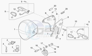 Breva V 850 IE IE drawing Headlight/horn