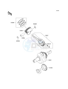 KAF400 C [MULE 610 4X4 HARDWOODS GREEN HD] (C1) C1 drawing CRANKSHAFT_PISTON-- S- -