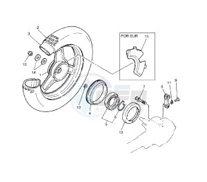 PW 50 drawing REAR WHEEL