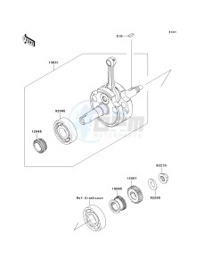 KLX 140 A [KLX140] (A8F-A9FA) A9F drawing CRANKSHAFT