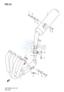 GSF-1250S ABS BANDIT EU drawing MUFFLER