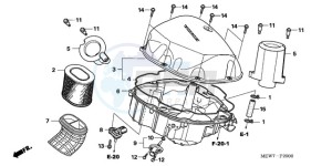 NT700VAA UK - (E / ABS MKH) drawing AIR CLEANER