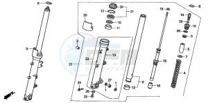 VFR800 drawing FRONT FORK