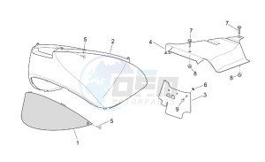 Scarabeo 125-200 e2 (eng. piaggio) drawing Rear body I