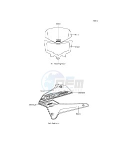 KLX250 KLX250SGF XX (EU ME A(FRICA) drawing Decals(Green)