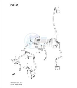 VLR1800 drawing FRONT BRAKE HOSE