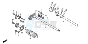 VT125C2 drawing GEARSHIFT DRUM