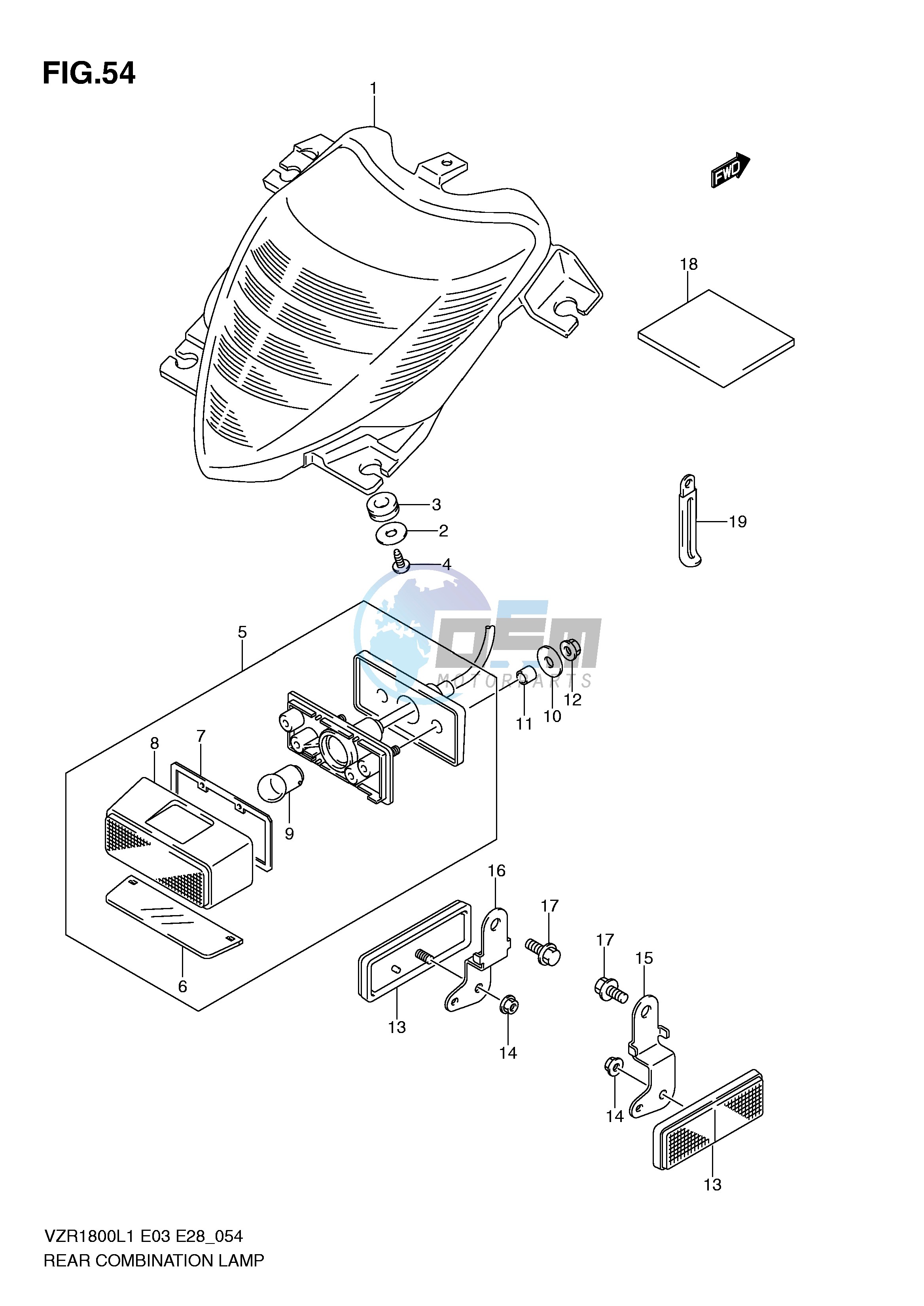 REAR COMBINATION LAMP (VZR1800L1 E3)