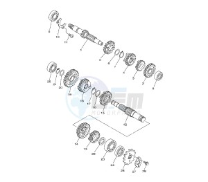 XT R BRA 125 drawing TRANSMISSION