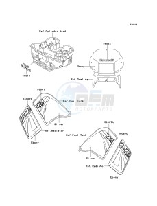 KL 650 A [KLR 650] (A6F-A7F) A7F drawing DECALS-- A7F- --- EBONY- -