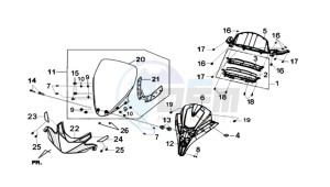 GTS 300i drawing SPEEDOMETER - WINDSCREEN