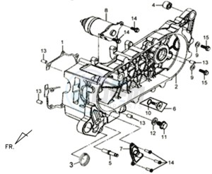 MIO 50 L5-L6 drawing CRANKCASE COVER LEFT