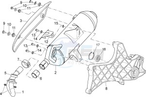 Sport City Street 125 4t 4v e3 drawing Exhaust unit