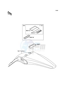 KX250F KX250ZDF EU drawing Labels