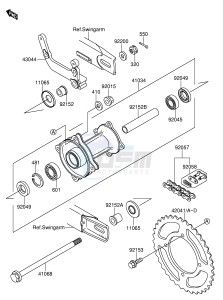 RM65 (E3) drawing REAR HUB