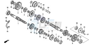 TRX300EX FOURTRAX 300 EX drawing TRANSMISSION