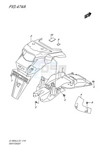 DL1000 ABS V-STROM EU drawing REAR FENDER