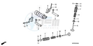 CBR125RWA Australia - (U / WH) drawing CAMSHAFT/VALVE