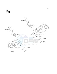 KX 250 L [KX250] (L3) [KX250] drawing FOOTRESTS