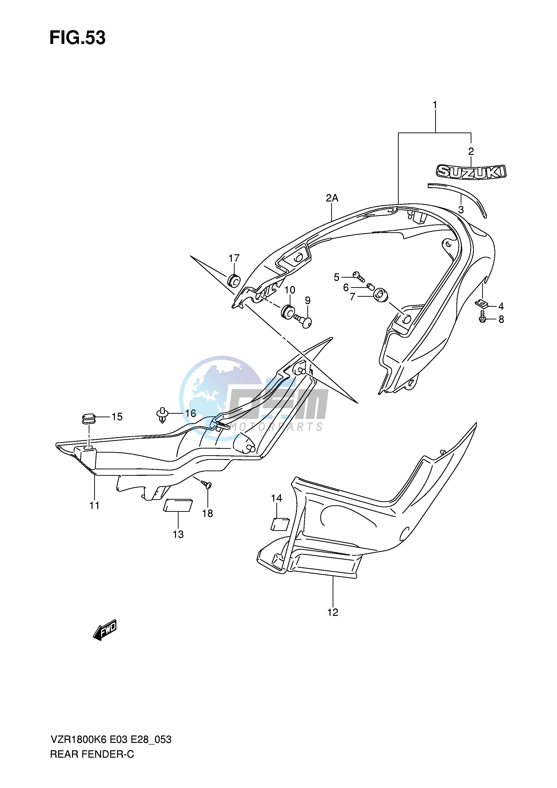 REAR FENDER (VZR1800K6 K7)