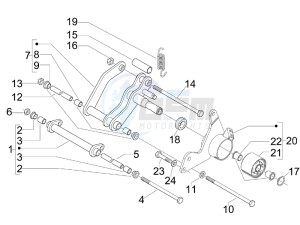 GTS 300 ie Touring drawing Swinging arm