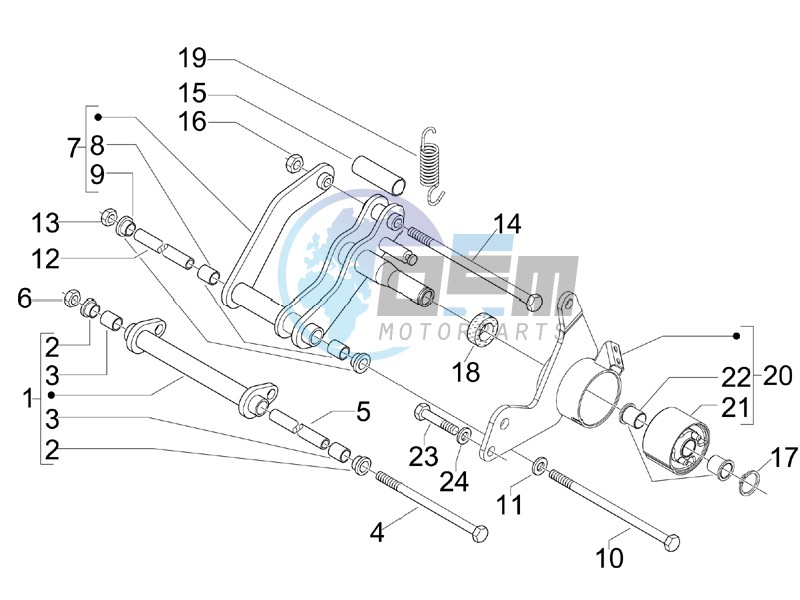 Swinging arm