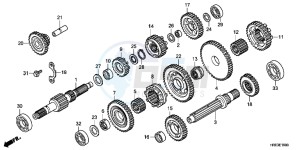 TRX500FMC ED drawing TRANSMISSION