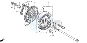 VT600C drawing REAR BRAKE PANEL