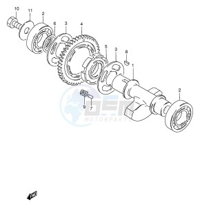 GN250 (E2) drawing CRANK BALANCER