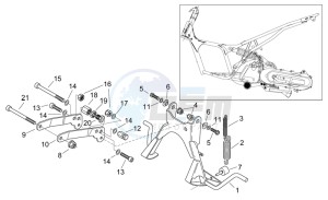 Area 51 50 drawing Central stand - Engine connecting