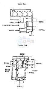 ZG 1000 A [CONCOURS] (A7-A9) [CONCOURS] drawing CRANKCASE BOLT PATTERN