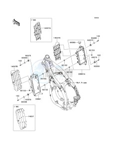 KLX 450 A [KLX450R] (A8F-A9F) A8F drawing RADIATOR